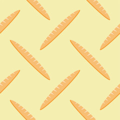 bread seamless pattern flat design vector illustration