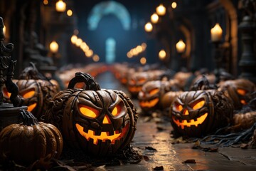 Halloween pumpkin. Generative AI
