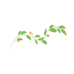 Watercolor Style Green Plants