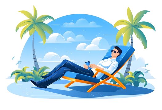 Paid Vacation Leave - Abstract Concept Vector Illustration