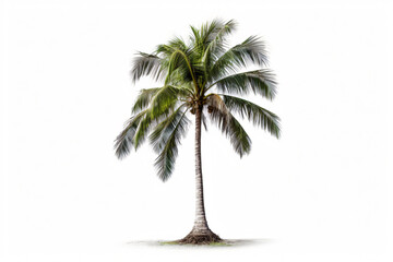 Coconut tree isolated on white background photography