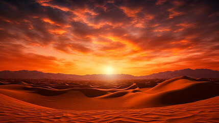Captivating Sahara Desert, breathtaking landscape, Generative AI illustration