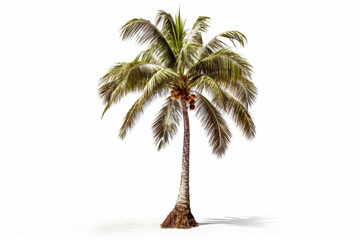 Obraz premium Coconut tree isolated on white background photography