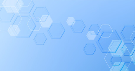 Vector Abstract science Background. Hexagon geometric shapes overlay and create texture