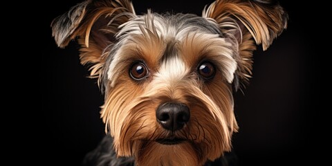 yorki a photography close-up of a Yorkshire Terrier (Yorkie) adorable features and expressive eyes Generative AI Digital Illustration Part#060723
