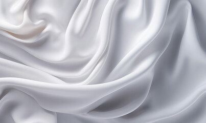 Fototapeta premium Abstract White Silk Background Generative ai