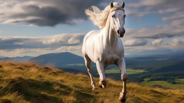 Beautiful White Horse Wallpaper Hd