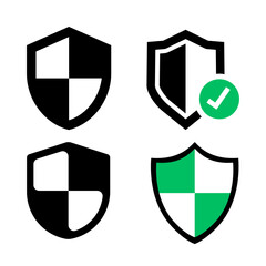 Icon scurity sheild. System anti virus Safety lock illustration 