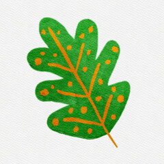 Simple Watercolor Textured Plant