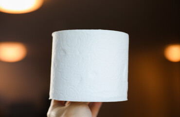 roll of toilet paper on a clean, white background, symbolizing comfort, hygiene, and the everyday essentials of modern life