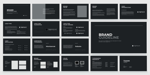 Brand Guideline Manual Black Brand Guideline Brand Strategy Guideline Template