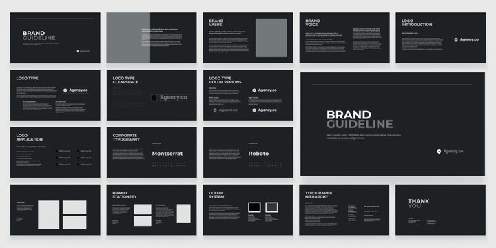 Brand Guideline Manual Black Brand Guideline Brand Strategy Guideline Template