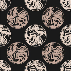 Seamless pattern minimalist hand painting, flowing paint, print for wall decoration, postcard or brochure design. Fashion vector illustration, flat design, cartoon. All elements are isolated.