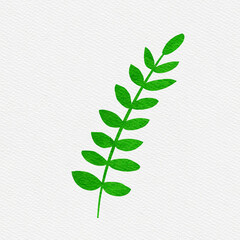 Simple Watercolor Textured Plant