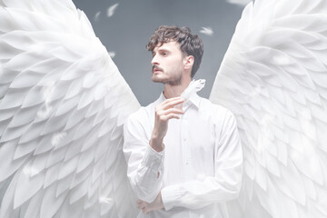 peaceful angel man