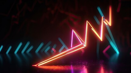 Technological neon background wallpaper with copy space