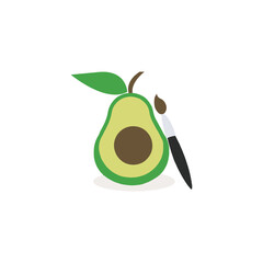 Free vector hand drawn avocado fruit cartoon isolated