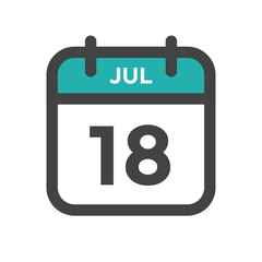 July 18 Calendar Day or Calender Date for Deadlines or Appointment