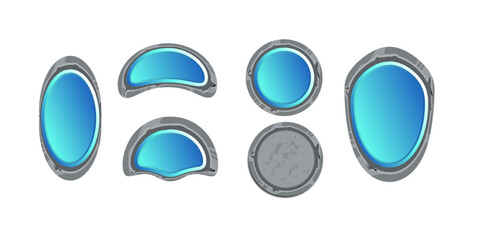 Set Of Stone Frames For Game Design
