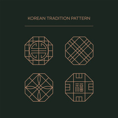 Traditional Asian and Korean Patterns Set