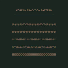 Traditional Asian and Korean Patterns Set