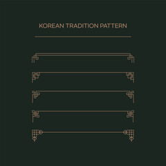 Fototapeta Traditional Asian and Korean Patterns Set obraz