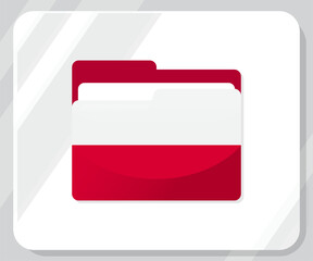 Poland Glossy Folder Flag Icon
