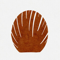 bright watercolor textured plant illustration