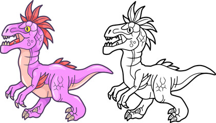 prehistoric dinosaur velociraptor, illustration design - 620553616