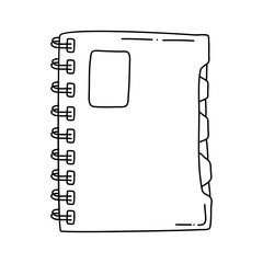 Vector sketch of notebook. Hand draw illustration.