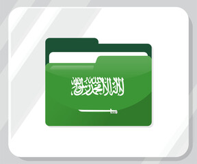 Saudi Glossy Folder Flag Icon
