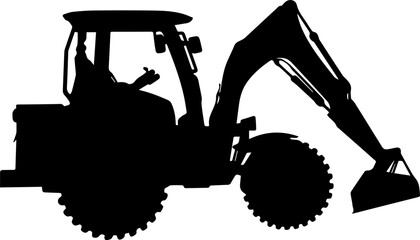 Silhuette jcb van images