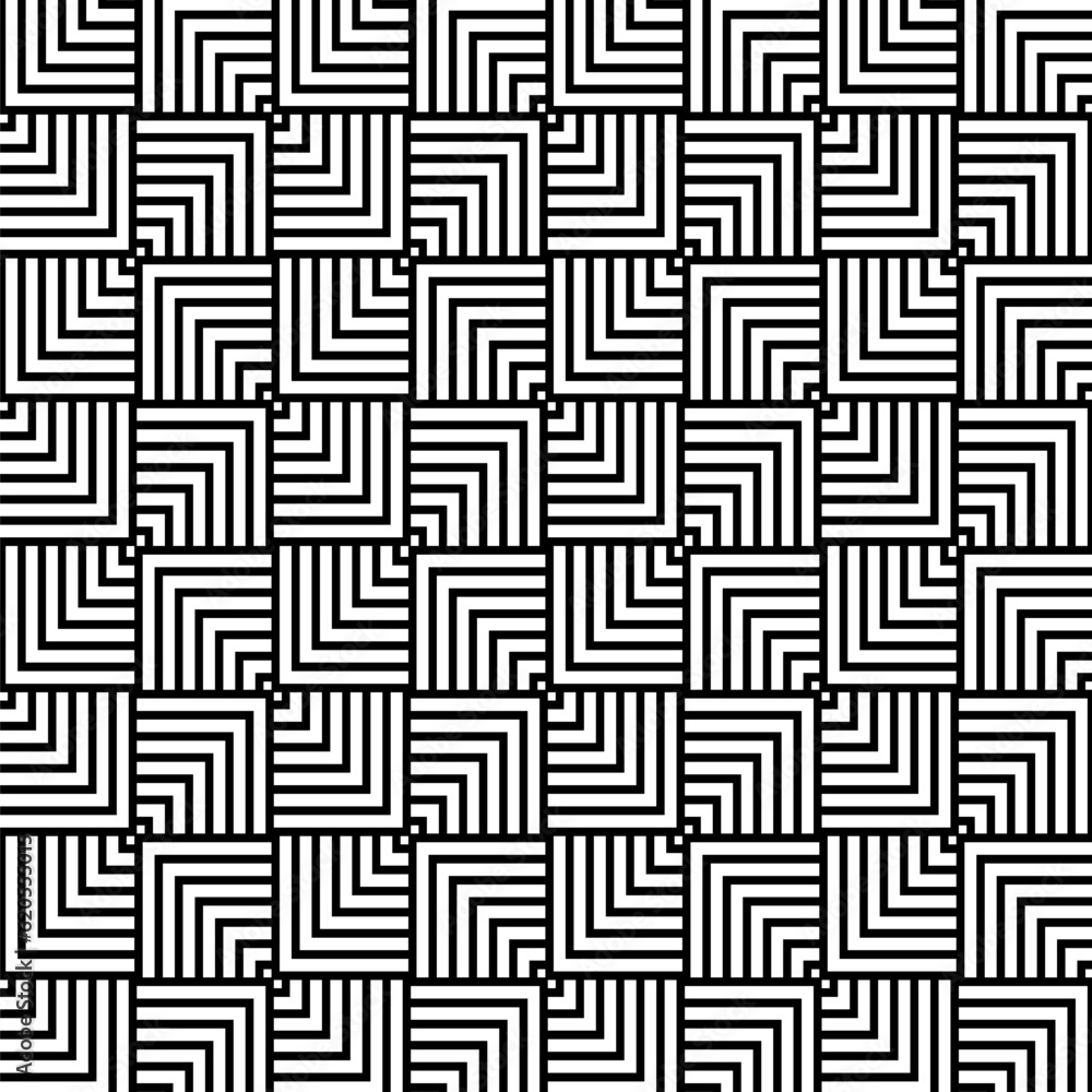 Poster geometric maze shape seamless pattern vector background