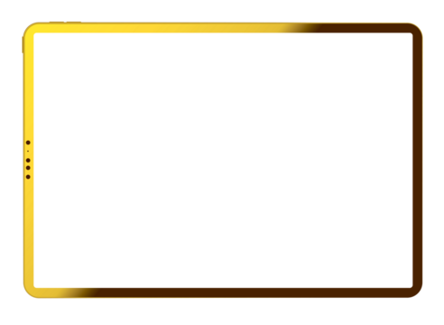  gold tablet on the png background