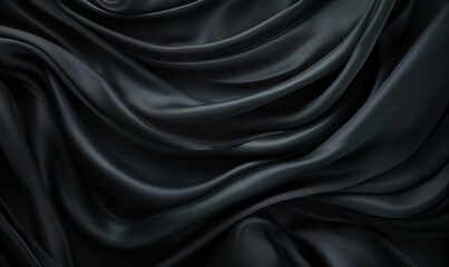 Obraz premium Abstract black Silk Background Generative ai