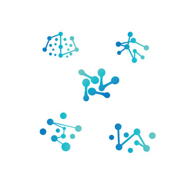 neuron brain logo icon with clean background	
