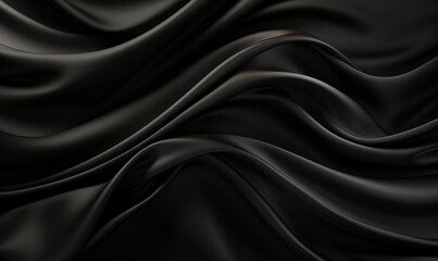 Obraz premium Abstract black Silk Background Generative ai