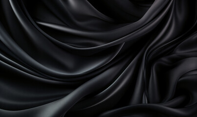 Fototapeta premium Abstract black Silk Background Generative ai