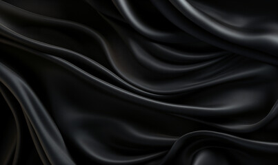 Fototapeta premium Abstract black Silk Background Generative ai