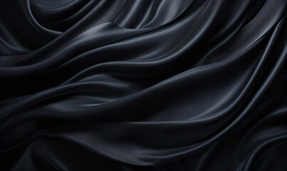 Obraz premium Abstract black Silk Background Generative ai