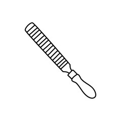 Steel Rasp hand drawn cartoon doodle style.