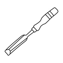 doodle chisel and hand drawn vector isolated

