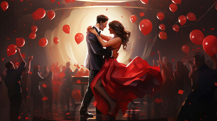 couple dancing on the stage