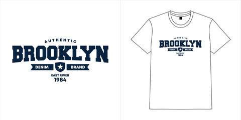 brooklyn t shirt vector design