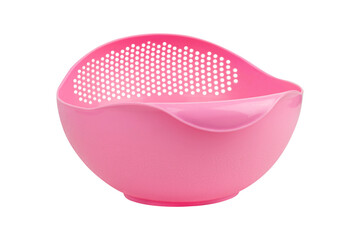 bowl-colander, empty plastic bowl colander for washing fruits and vegetables, isolated from the background