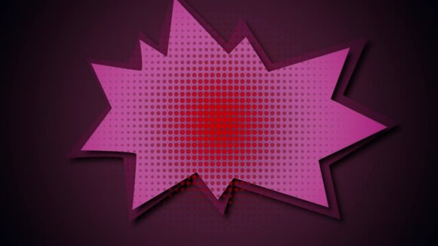 Retro purple star in 80s style, motion abstract cartoon, promo and holidays style background