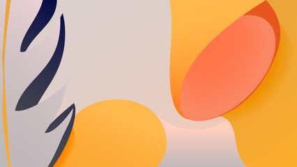 Colorful autumn banner product display cylindrical shape podium geometric poster design empty space.