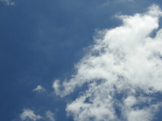 blue sky with white clouds is a beautiful background