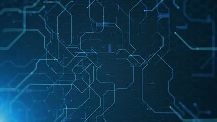 Futuristic Technology Circuit Animation Background