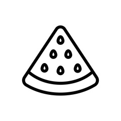 watermelon black white icon in line style. icons for logos, websites, apps, and more
